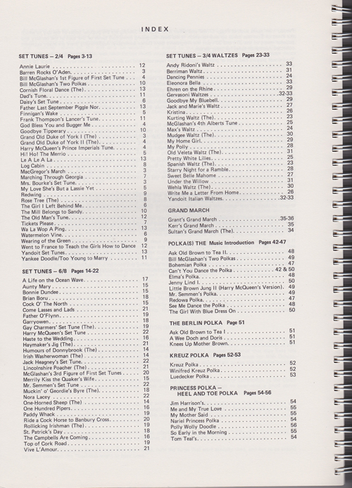 Table of Contents page