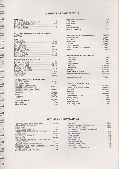 Table of Contents page